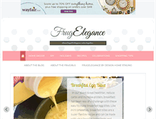 Tablet Screenshot of frugelegance.com